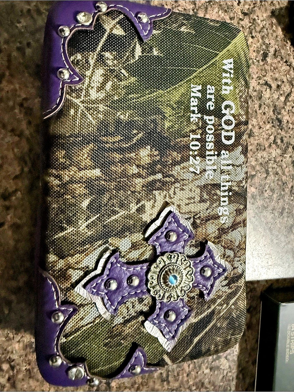Purple & Green Animal Print Wallet